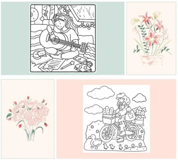 Girl Moments Coloring Book – Image 3